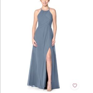 Azazie Ginger Allure Dusty Blue Dress